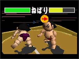 In game image of 64 Ozumo on the Nintendo N64.